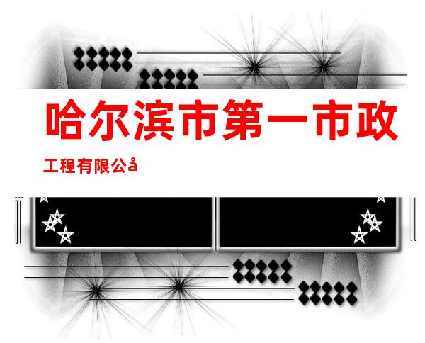 哈尔滨市第一市政工程有限公司